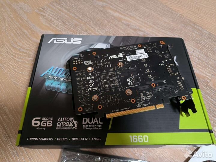 Видеокарта Asus Gtx 1660 6gb