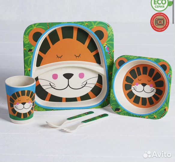 Детская посуда бамбук