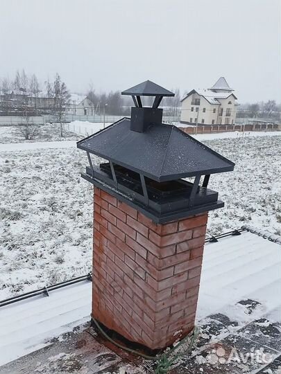 Дымники с обрамлением труб и установкой