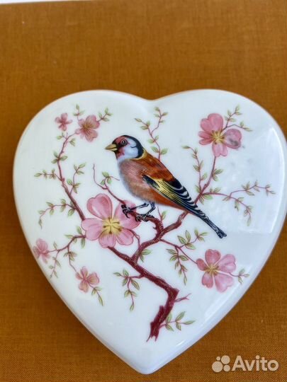 Керамическая винтажная шкатулка сердечко Германия
