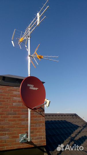 Монтаж антенн DVB-T2,спутниковых,4G+ LTE интернет