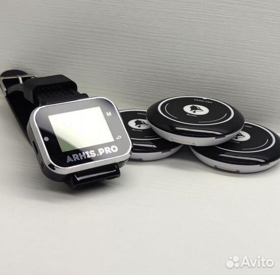 Кнопка вызова персонала и часы пейджер официанта