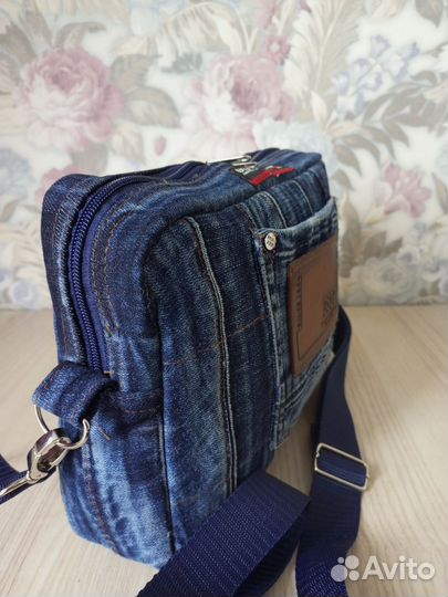 Сумочка джинсовая,Кросс-боди
