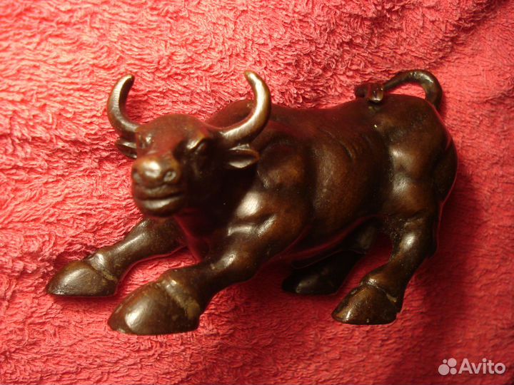 Банковский Бык США Козерог Телец 12 см из Бронзы