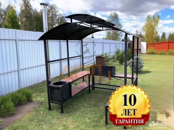 Мангал с печью под казан/ Гарантия до 10 лет