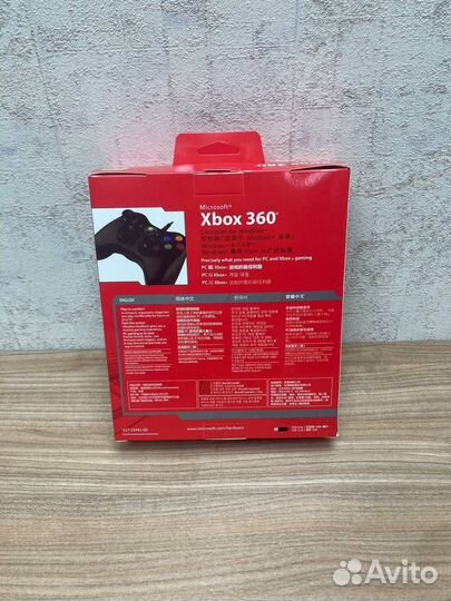 Новый джойстик xbox 360 проводной чёрный