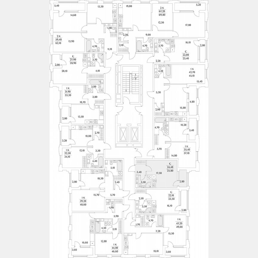 Квартира-студия, 25,9 м², 8/13 эт.