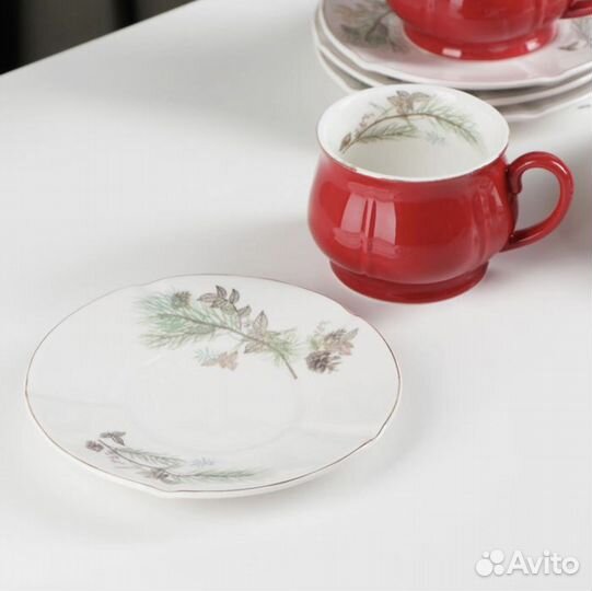 Сервиз 12 предметов: чашка 200мл, блюдце d14,5см