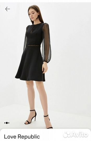 Платье Love Republic с прозрачными рукавами