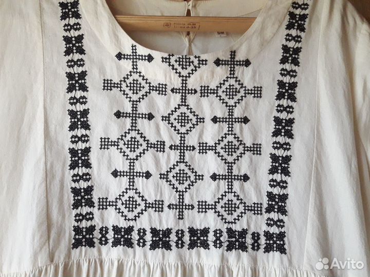 Платье летнее хлопок 46