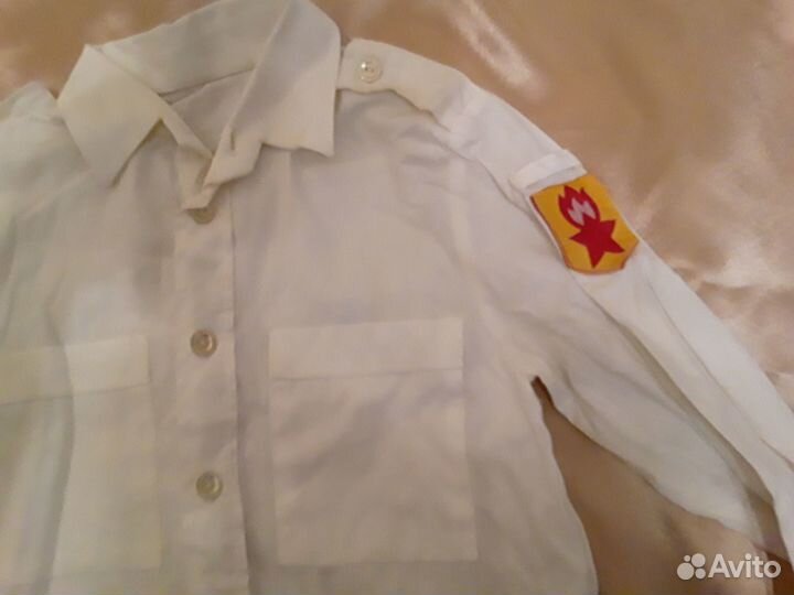 Рубашка белая пионерская детская СССР