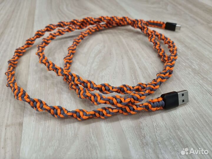 Шнур usb type c в оплётке паракорд