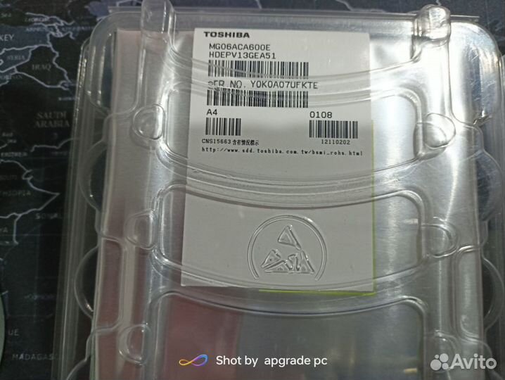 HDD toshiba Enterprise Capacity MG06ACA600E, 6тб