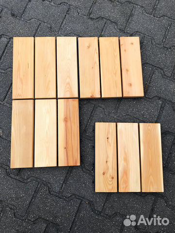 Садовые дорожки и кресло из сибирской лиственницы