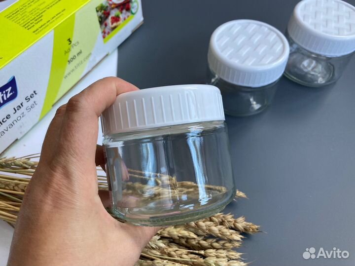 Набор контейнеров для сыпучих продуктов стекло