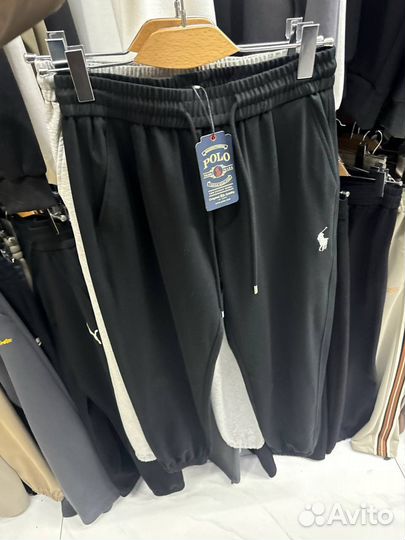 Штаны Polo Ralph Lauren серые/чёрные