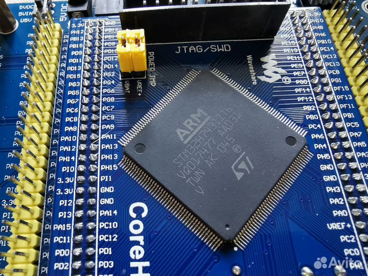 Плата разработки STM32H743I-C + программатор stlin