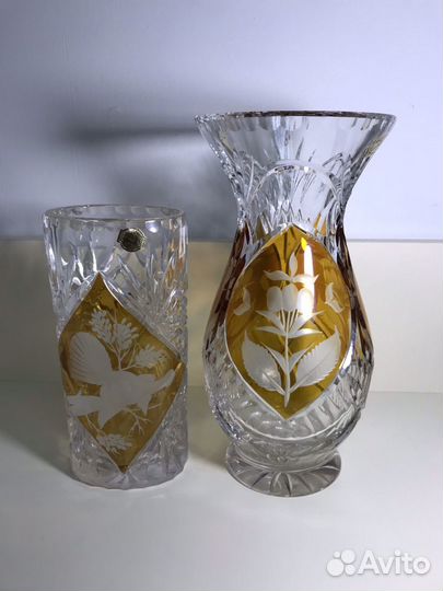 Винтаж: вазы хрусталь Польша
