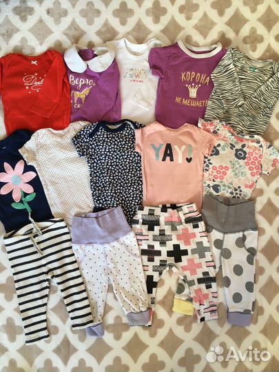 Детские вещи пакетом от 0 до 3 для девочки