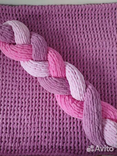 Бортики в кроватку косичка