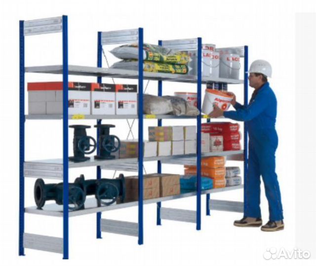 Стеллажи полочные склада