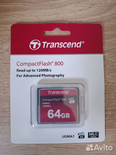 Карта памяти Transcend CF 64 гб TS64GCF800