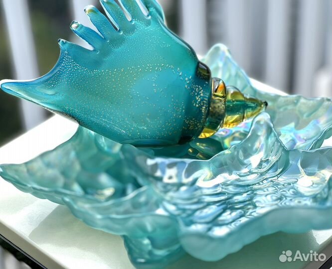 Ваза цветное стекло