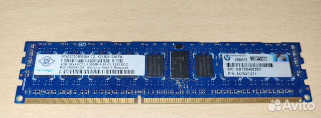 Серверная память 4Gb Nanya ddr3 PC3L-10600R купить в Москве ...