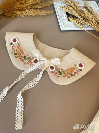 Воротничок с вышивкой на заказ