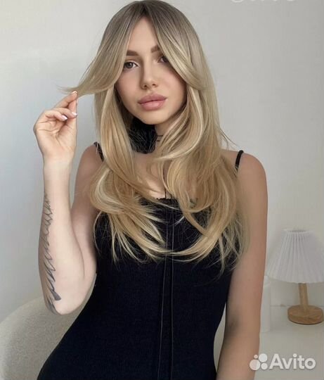 Парик блонд каскад натуральный