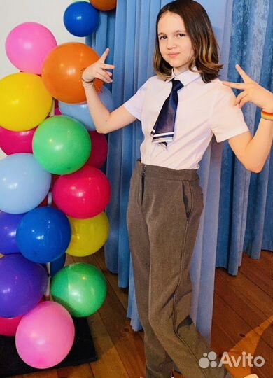 Школьные брюки дев Gulliver, Zara, Sky Lake 152