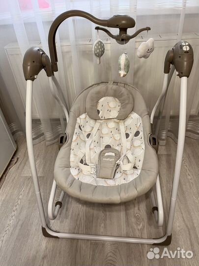 Электрокачели шезлонг 2 в 1 (indigo)