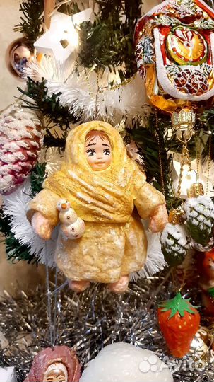 Укутыш со снеговичком (ватная игрушка)