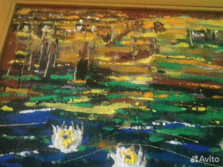 Картина маслом на холсте старинная