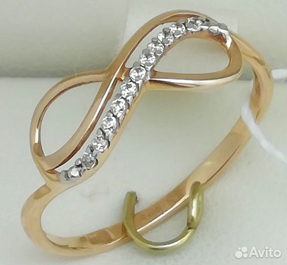 Кольцо / размер 16 / 0,96г / Золото585 / фианиты круглые