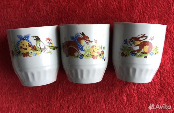 Детские фарфоровые кружки СССР