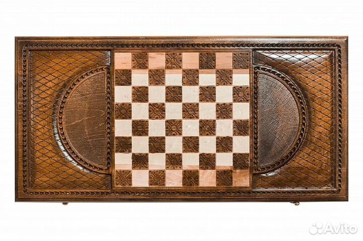 Нарды и шашки резные Герб Грузии 61 х 61 см бук Армения 62522