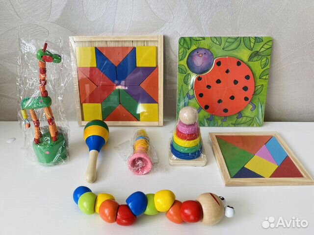 Развивающие деревянные игрушки пакетом