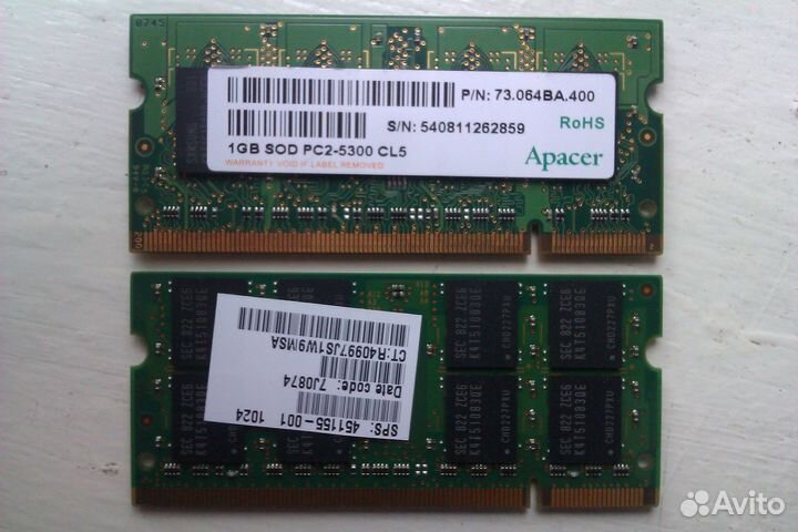 Оперативная память ddr2 1gb для ноутбука