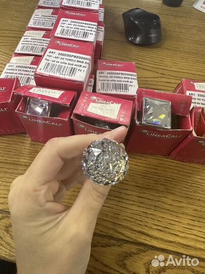 Мебельные ручки linea cali swarovski