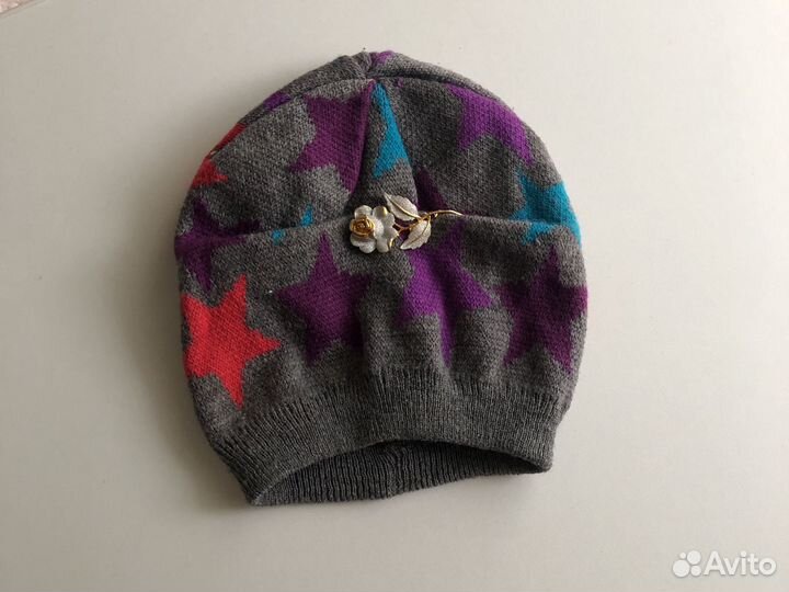 Шапка для девочки весна/осень 4-8 лет