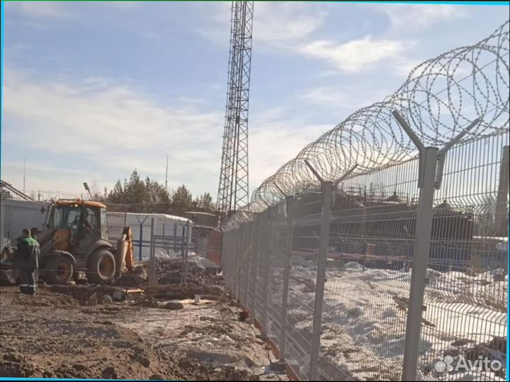 Монтаж Егоза, ограждение сбб колючая проволока акл
