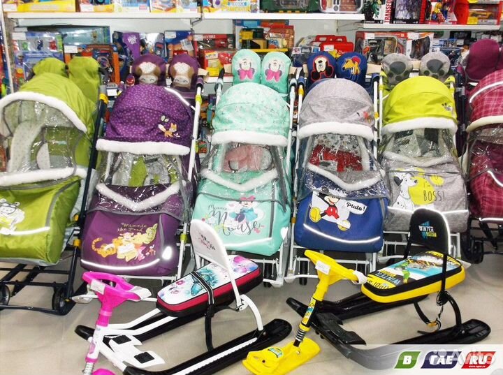 Санки коляски Ника 7-3 и 7-7 Джинс Мех Хит 2022г