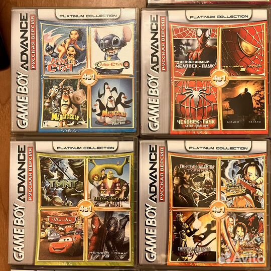 Картриджи многоигровки gba 18 штук одним лотом