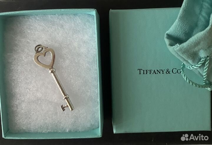 Кулон Ключик Tiffany&Co, серебро, оригинал