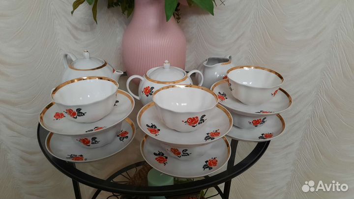 Чайный сервиз фарфор СССР дулево