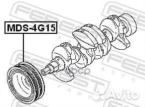 Шкив коленвала 4G13/4G15 MDS4G15 Febest