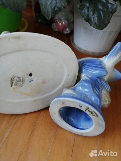 Фарфоровая статуэтка Песнопение воробьи.Гжель.ссср