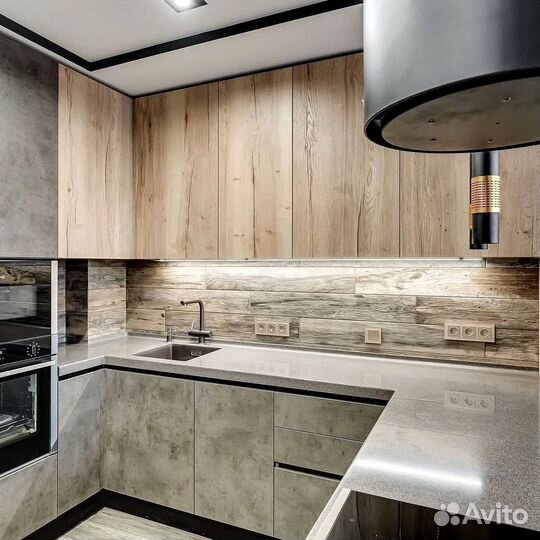 Угловая кухня с мдф фасадами