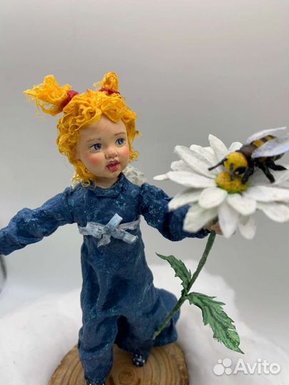 Ватная игрушка ангелочек